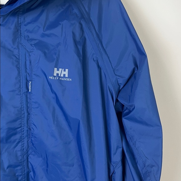 Helly Hansen Men's Waterproof Rain Jacket Hooded Blue Size Small Tech Protection - Picture 2 of 9